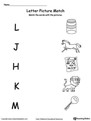 FREE* Uppercase Beginning Letter Sound: L J H K M ...