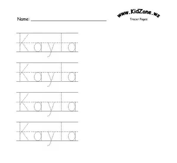 Custom Name Tracer Pages – SupplyMe