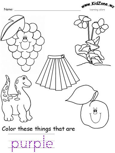 purple color worksheet | Crafts and Worksheets for Preschool ...