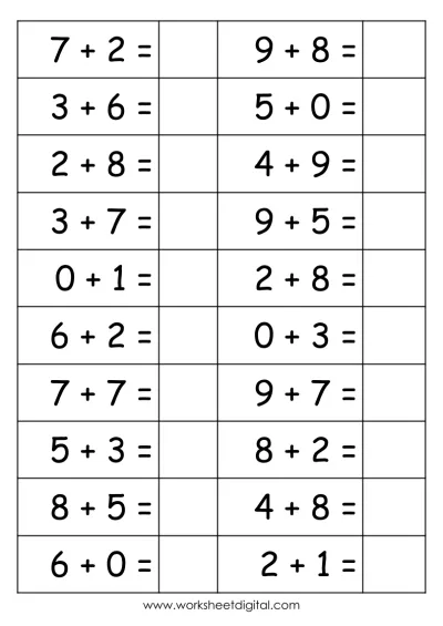 Addition Worksheets - Worksheet Digital