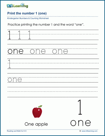 kindergarden worksheet to print