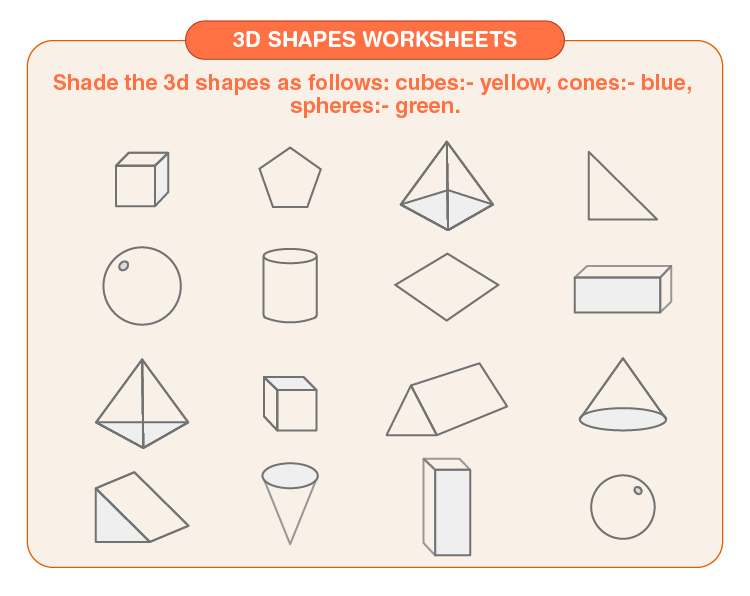 3D Shapes Worksheet | Download Free Printables For Kids