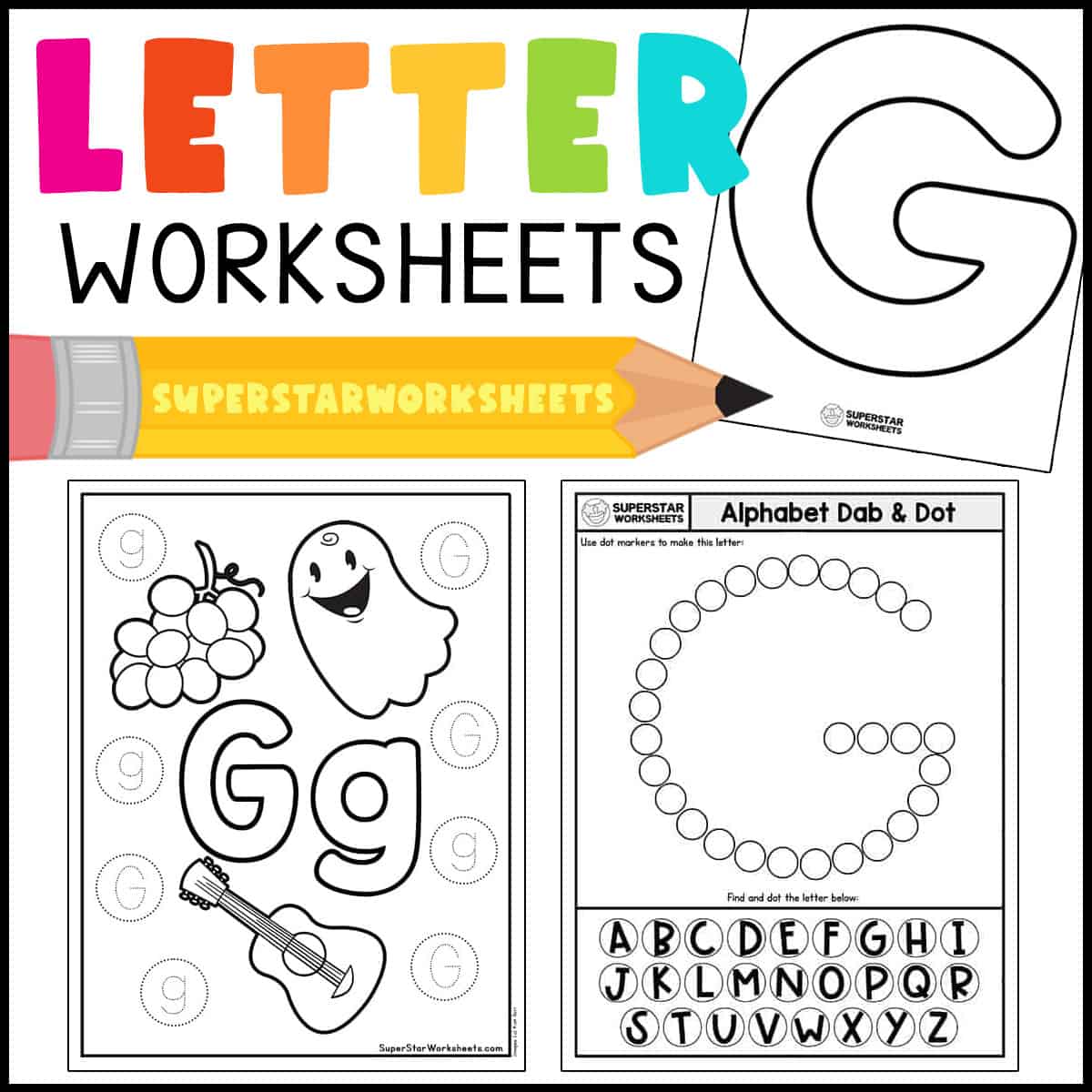 kindergarten alphabet worksheet