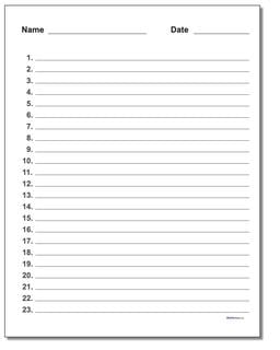 kindergarten blank writing worksheet