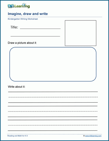 Draw and write - fill in own prompt form | Worsheets library
