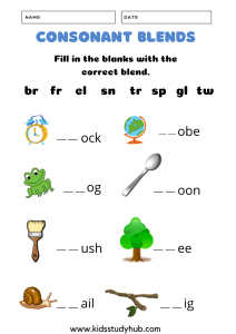 Consonant Blends Worksheets For Kindergarten Preschool, 56% OFF