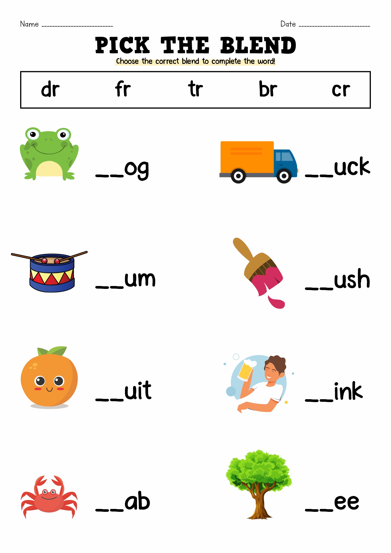 14 Blending Words Worksheets For Kindergarten - Free PDF at ...