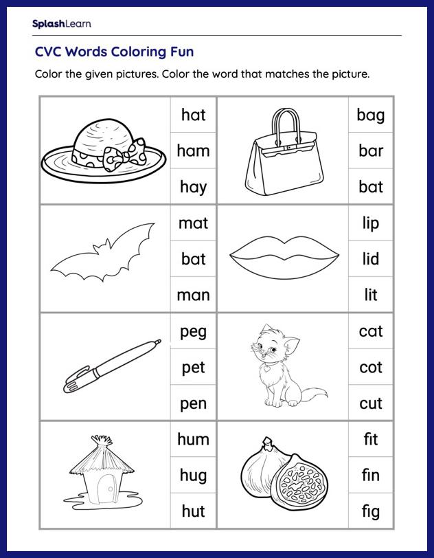 Blending Worksheets for Kindergarteners Online - SplashLearn