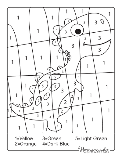 kindergarten color by number worksheet