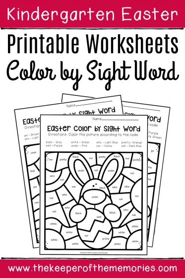 kindergarten color words worksheet