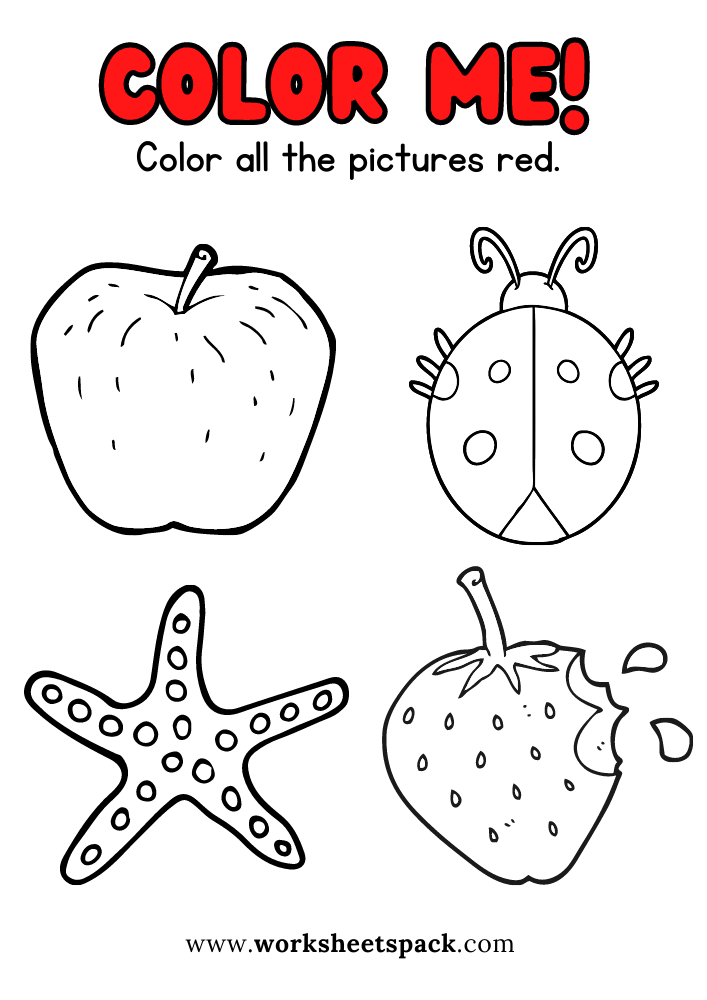 Red Coloring Pages Printable, Red Printable Free Picture Templates ...
