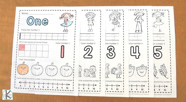 kindergarten counting worksheet 1 5