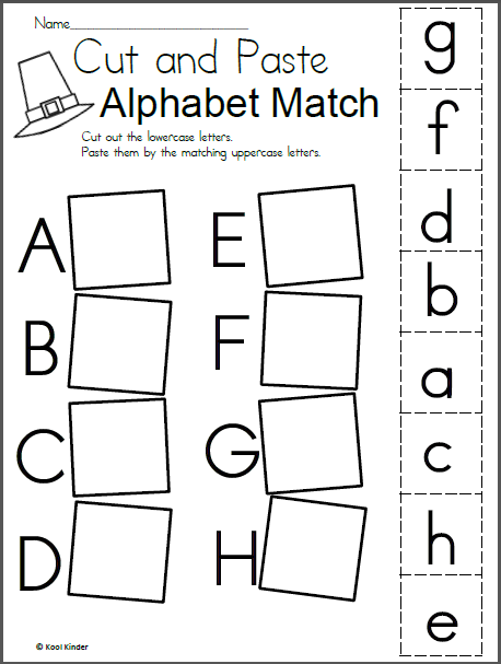 kindergarten cut and paste worksheet free
