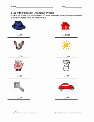 Decoding Words | Worksheet 