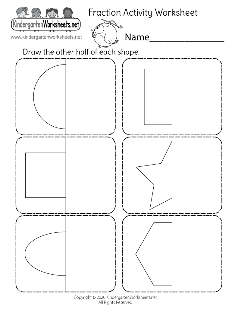 Draw the Other Half of Shapes Worksheet - Free Printable, Digital ...