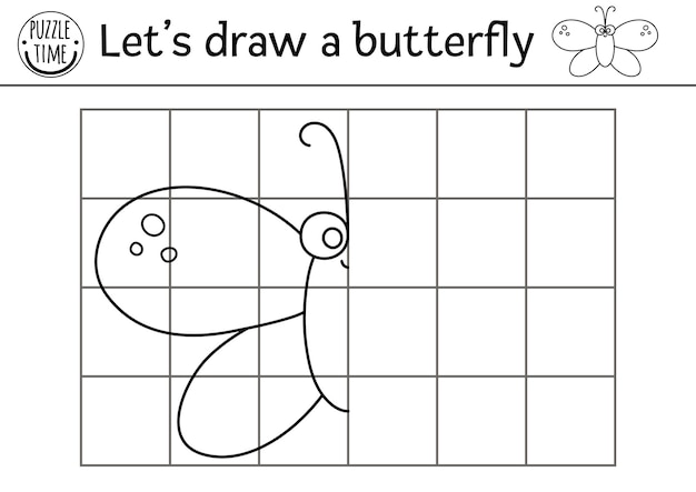 Premium Vector | Complete the butterfly picture Vector forest ...
