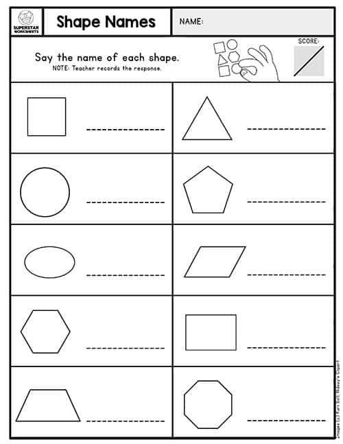 kindergarten entrance exam worksheet