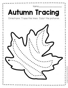Free Printable Tracing Fall Preschool Worksheets - The Keeper of ...