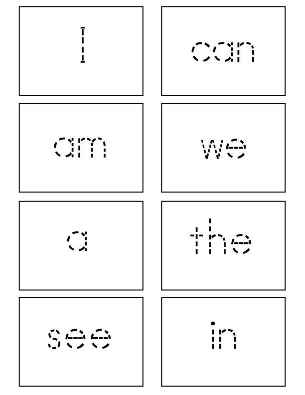 Kindergarten Sight Words Flash Cards - FREE, fabulous &  printable