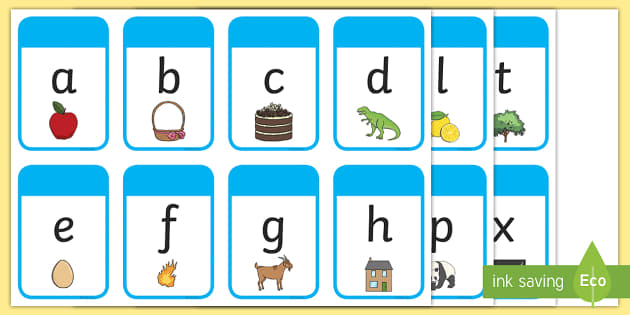 Lower Case Alphabet Flash Cards (teacher made) - Twinkl
