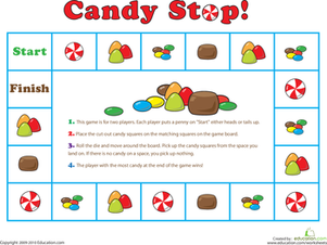 kindergarten game worksheet