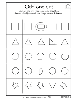 kindergarten geometry worksheet