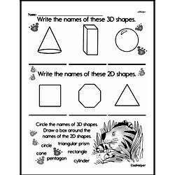 Kindergarten Geometry Worksheets - 3D Shapes | edHelper.com