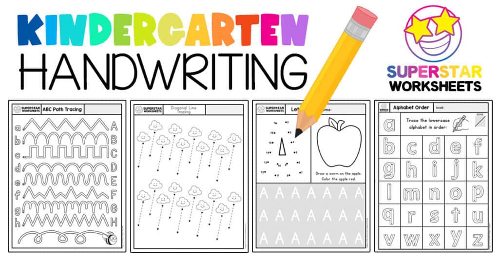 kindergarten handwriting worksheet free printable