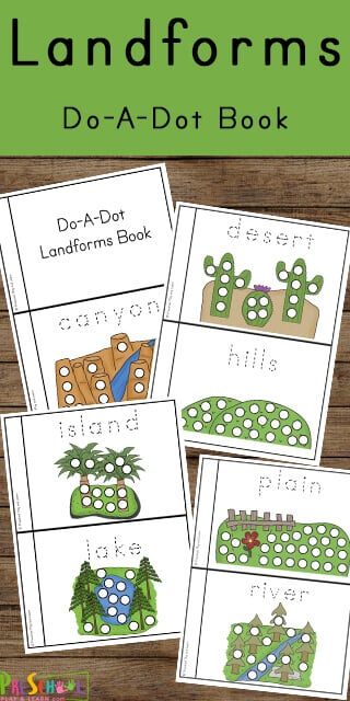 kindergarten landforms worksheet