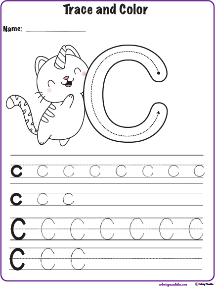 kindergarten letter c worksheet