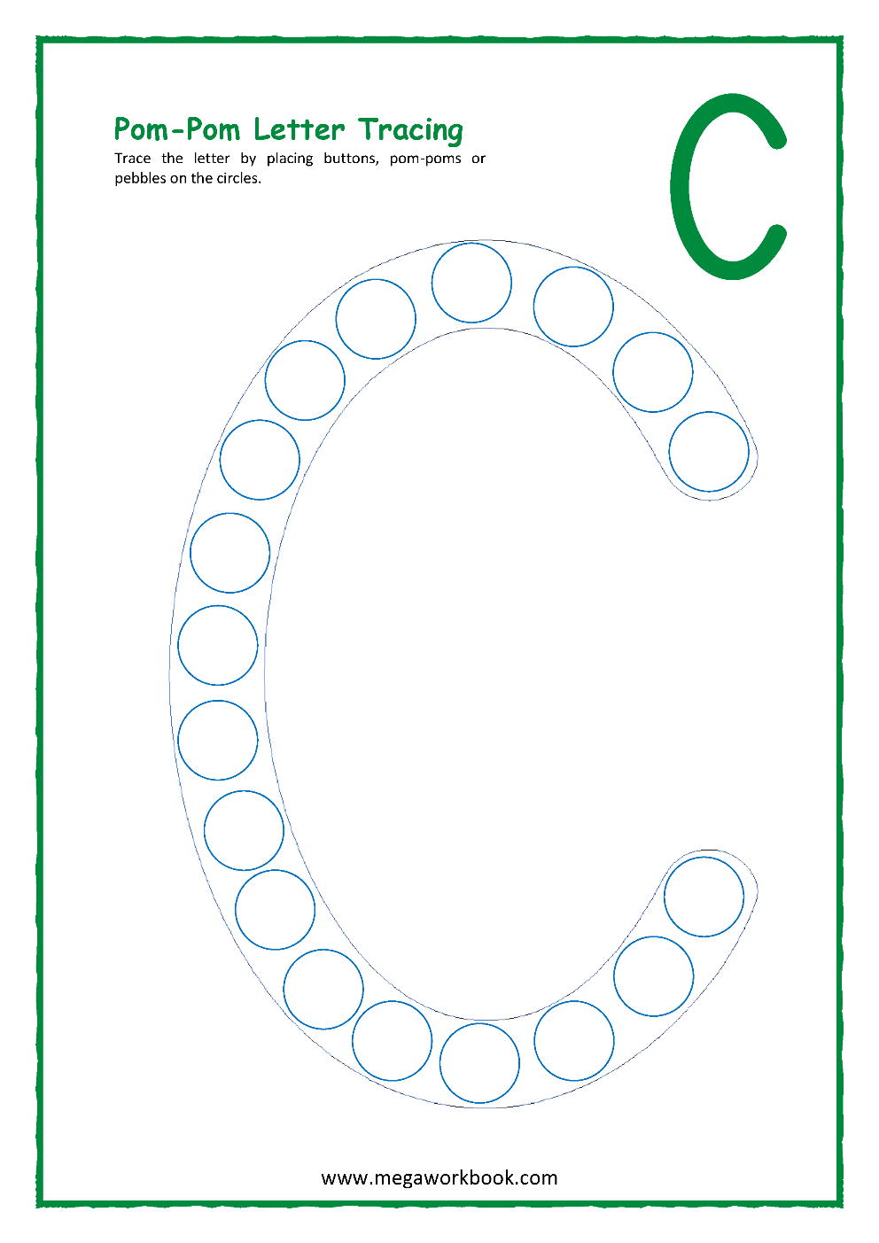 kindergarten letter c worksheet