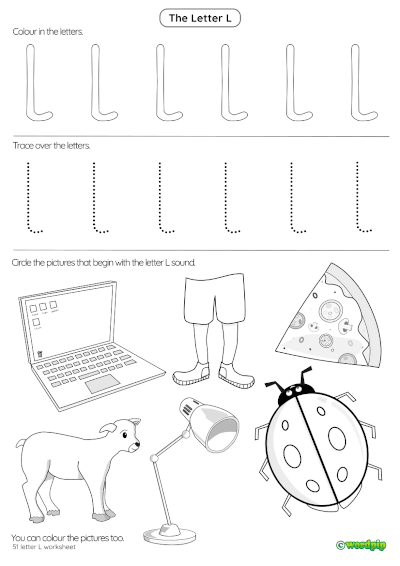 Letter l Worksheet 1