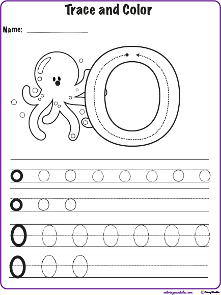 Alphabet: Letter O - Worksheets for Kids
