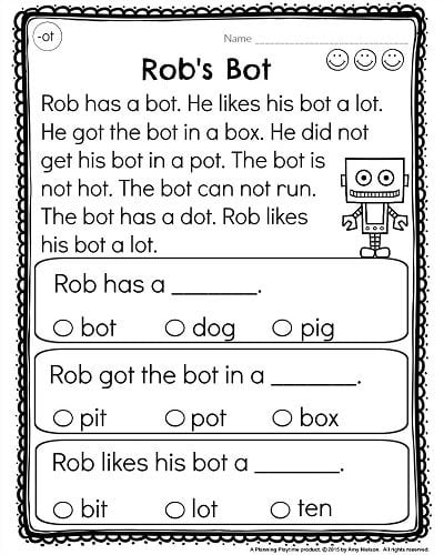 Kindergarten Reading Comprehension - Planning Playtime