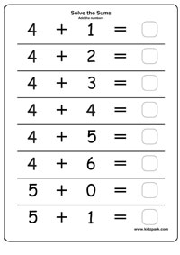 Kindergarten Math Addition Worksheets, Home Schooling Activities ...