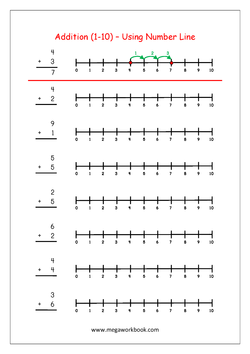 kindergarten math worksheet addition