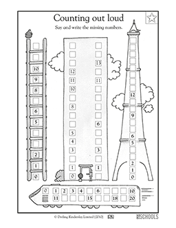 Counting out loud | 1st grade, Kindergarten Math Worksheet ...