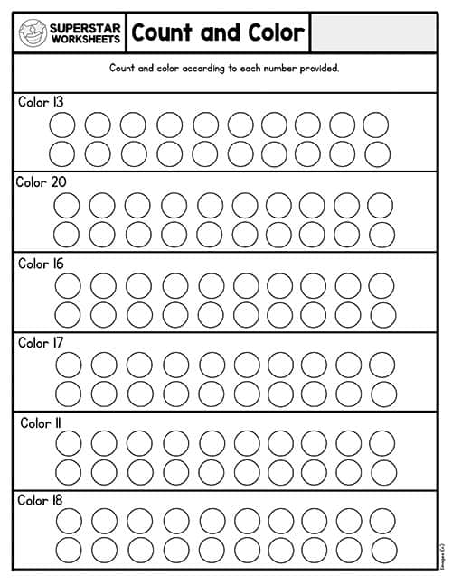 Kindergarten Counting Worksheets -Worksheets Library