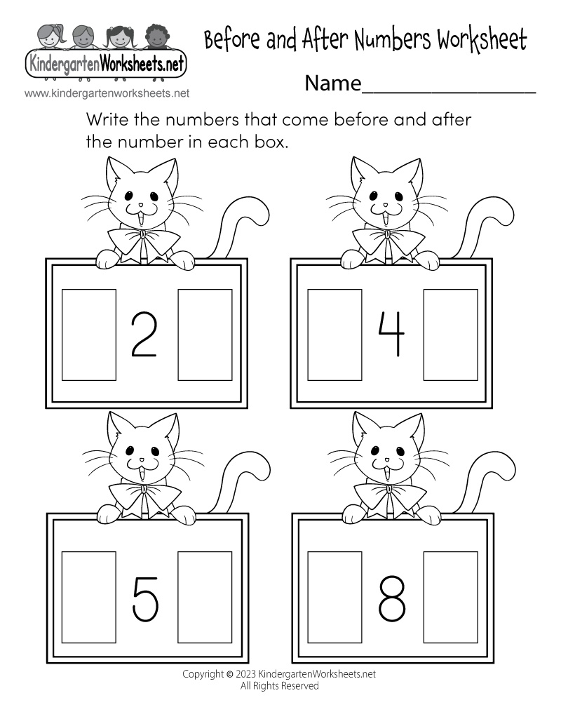 Before and After Numbers Worksheet - Free Printable, Digital, &  PDF