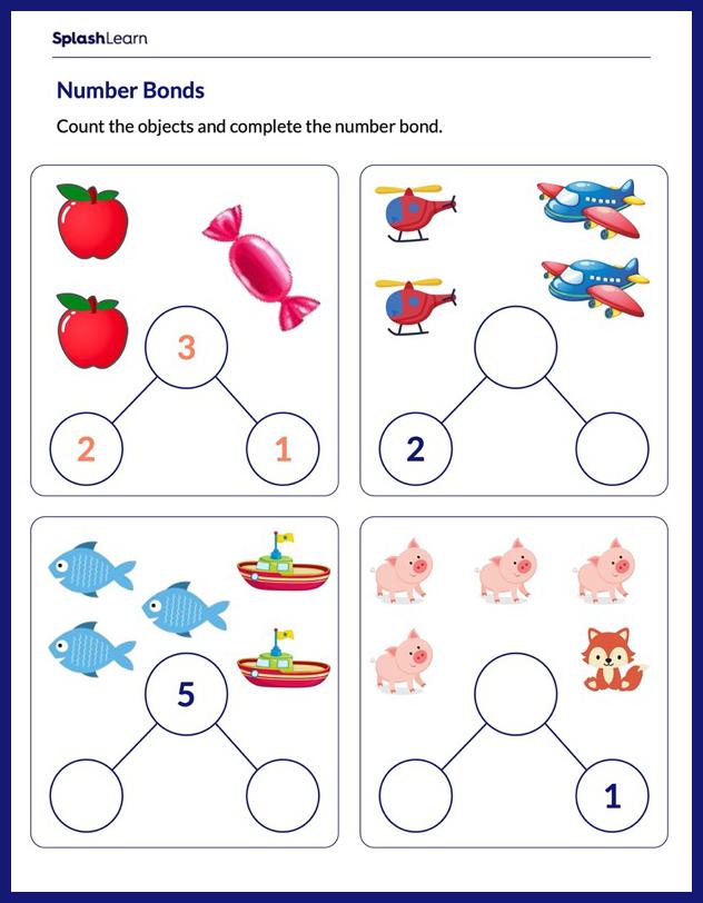 Number Bonds Worksheet - Math Worksheets - SplashLearn