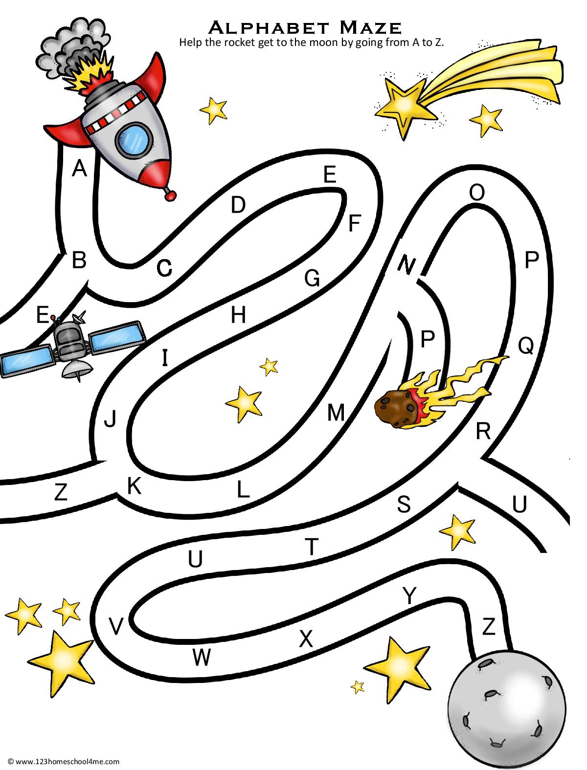 kindergarten mazes to print