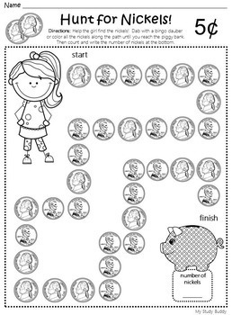 kindergarten money worksheet