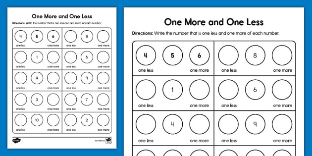 kindergarten more or less worksheet