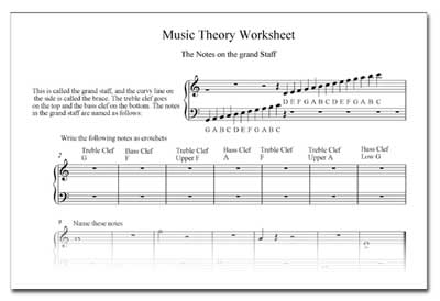 Elementary Music Worksheets for young children | The Fun Music Company