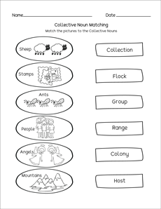 kindergarten noun worksheet