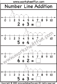Addition - Number Line / FREE Printable Worksheets - Worksheetfun
