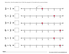 kindergarten number line worksheet
