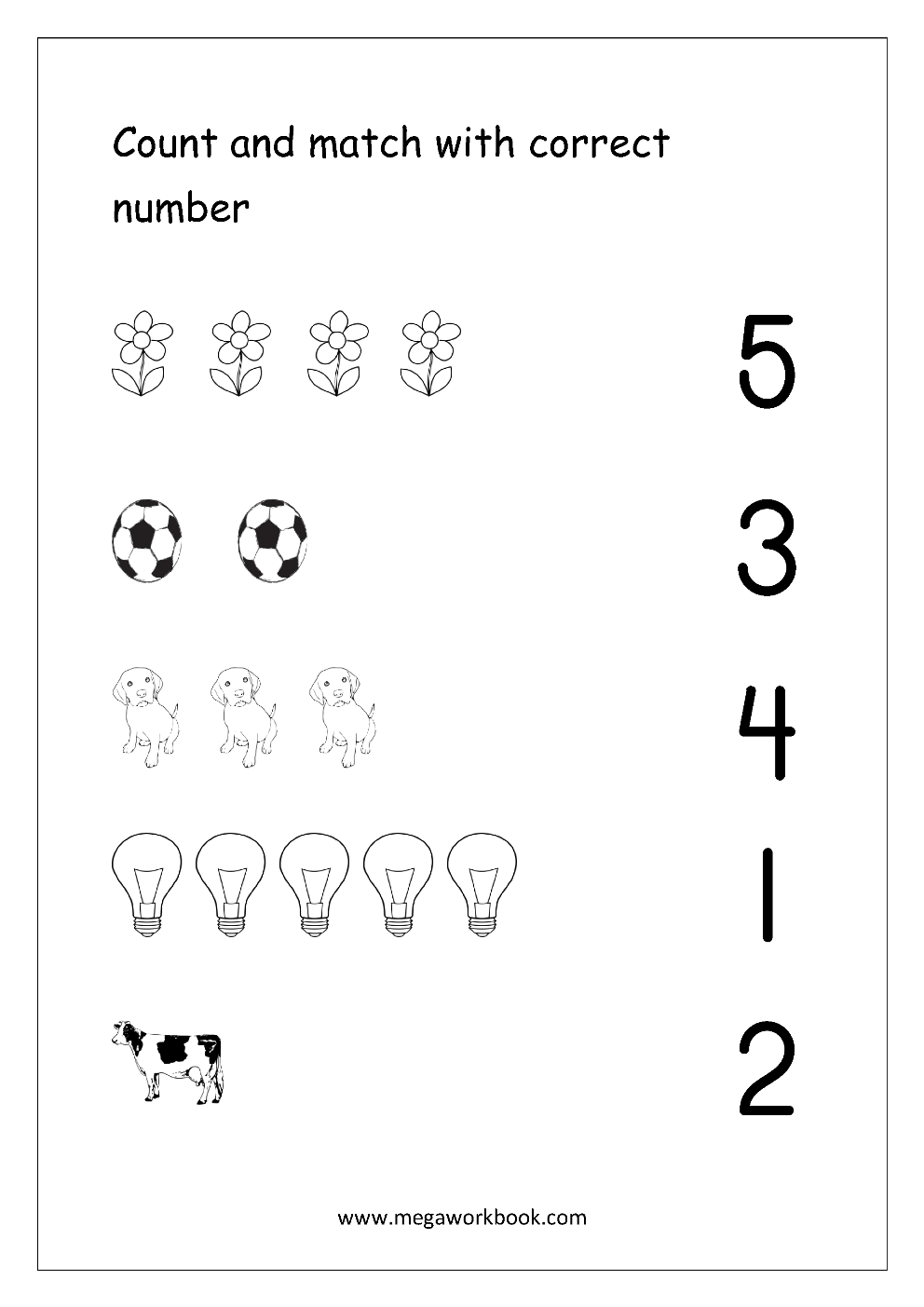 kindergarten number recognition worksheet