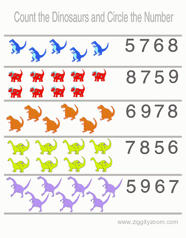kindergarten number recognition worksheet