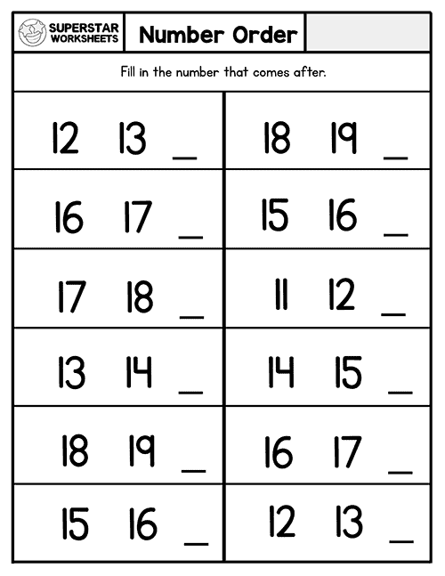 kindergarten number worksheet 1 20